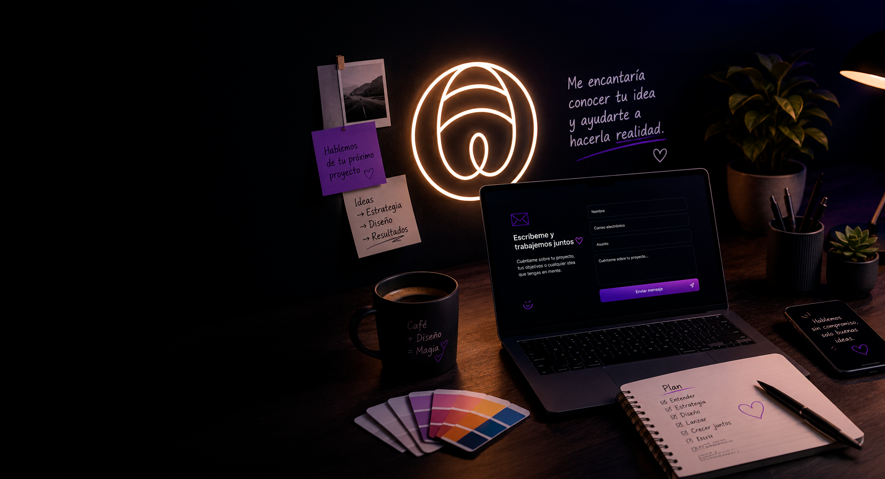 Imagen representativa de contacto para proyectos de UX/UI, diseño web y marketing digital de Walfer Finol